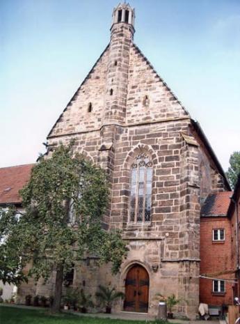 Kirche des Klostern zum Heiligen Grab in Bamberg vom Hof aus